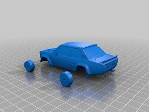 kit fiat abarth rallye les jouets jeux moulé sous pression miniature slot car 3d print model - Mito3D
