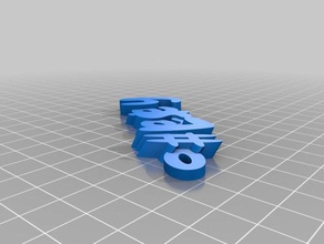 özelleştirilmiş iamburnystext adım lesley Anahtarlık organizasyon 3d print model - Mito3D