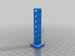 temp tower 180-210 3d printing tests customized 3d print model - Mito3D