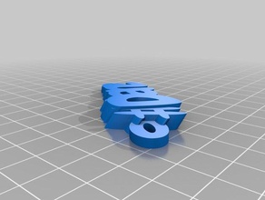 my customized iamburnystext name keyring diane organization 3d print model - Mito3D