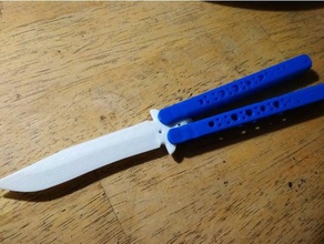 totalmente em 3d-impresso balisong canivete butterfly impressão facas gadget passatempo 3d print model - Mito3D