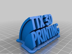 meine angepasste geschwungene 2-Zeile name plate ttx 3d-Druck office 3d print model - Mito3D