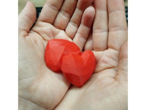 corazón lowpoly accesorios El 14 de febrero februari regalo baja poli polígono día san valentín el 3d print model - Mito3D