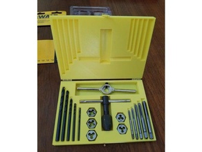 tap die case dewalt dwa1450 metric kit tool holders boxes 3d print model - Mito3D