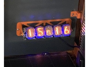 wall mount lasermad 5-tube nixie clock electronics 3d print model - Mito3D