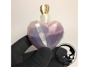 love potion no 19 valentines day 2019 props arsmoriendi3d ars moriendi 3d bottle container crystal flask gift heart shaped low poly magic perfume small valentinesday gifts 3d print model - Mito3D