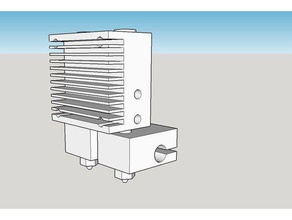 básica quimera+ refrigerado a ar, modelo 3d impressora extrusoras e3d quimera hotend v6 3d print model - Mito3D