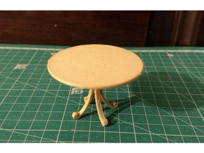 doll house round table toy game accessories dollhouse furniture 3d print model - Mito3D