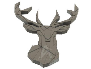 reindeer art 3d model animal christmas 3d print model - Mito3D