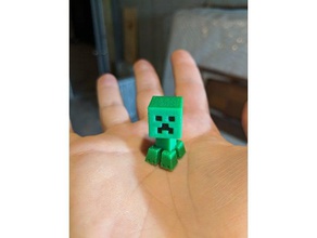 minecraft mini rastejante criaturas creeper figuras 3d print model - Mito3D
