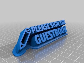 si prega di firmare il guestbook office personalizzato 3d print model - Mito3D