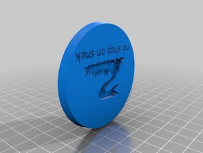 no paso snek de la placa signos logotipos 3d print model - Mito3D