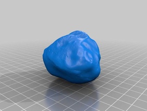 21 lutetia scaled one two million physics astronomy asteroid main belt matlab relief rosetta model scale topographical topography 3d print model - Mito3D