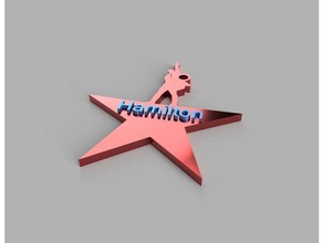 hamilton backpack charm keychains ring 3d print model - Mito3D