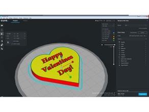 Sevgililer Günü kalp mesajı 3d baskı onu şekli seni seviyorum basit bir hediyeleri 3d print model - Mito3D