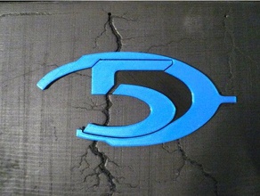 halo 5-logo Zeichen logos 3d print model - Mito3D