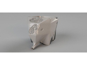 jumbo fil çatal süzgeçli remix ev tasarım yemekler elefante idealab 3d print model - Mito3D