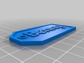 my customized personalized benny signs logos 3d print model - Mito3D