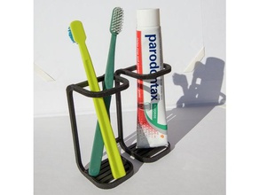 brosse à dents coller titulaire la salle de bains l'hygiène porte-brosse dentifrice 3d print model - Mito3D