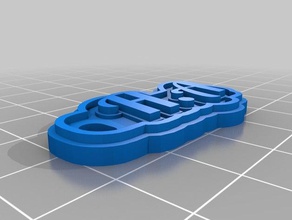 hawazin ali de porte-clés personnalisé 3d print model - Mito3D