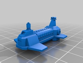london transport spaceship blakes 7 scaled firefly boardgame vehicles seven components game 3d print model - Mito3D