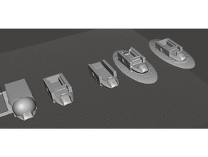 robotech tirol império de carga, passe o mouse caminhão set2 jogos rrt wargame 3d print model - Mito3D