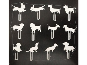 dachshund clipes de papel animais cão cães 3d print model - Mito3D