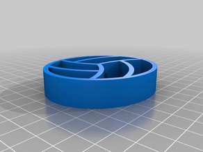 volley ball cookie cuter contorno 3d stampa 3d print model - Mito3D