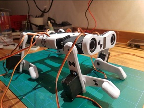 cane robotico la robotica arduino robot grande boston dynamics mecha meccanica meccatronica radio controllo servo walker a piedi 3d print model - Mito3D