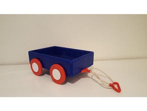pull wagon kids toys games 3d print model - Mito3D