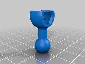 la bola de articulación vertical saliente máxima versión diy 3d print model - Mito3D