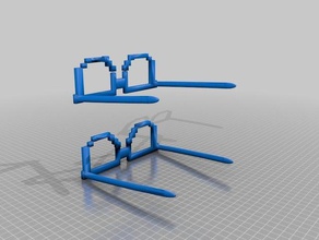 nerdy glasses nerd pixel pixelglasses 3d print model - Mito3D