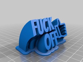 fuck off office customized 3d print model - Mito3D