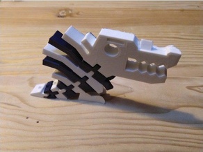 flexi spinosaurus remix hayvanlar mafsallı şekil dino dinozor çift renk alanında ekstruzyon esnek filament oyuncak polymathic tarih öncesi iki 3d print model - Mito3D