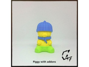 piggy animais c47 figurine 3d print model - Mito3D