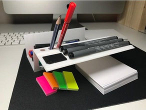 desk organizer simple office holder organization pencil pen 3d print model - Mito3D