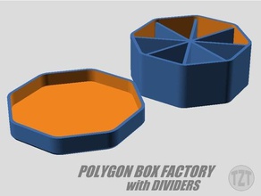 customizer polygon box factory dividers office 3d print model - Mito3D
