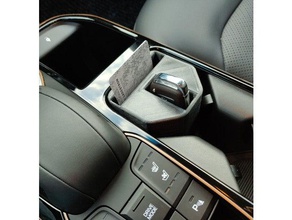 hyundai ioniq porte-gobelets incrustation withkey - card-slot de l'automobile le support tasse voiture électrique ioniqelectric 3d print model - Mito3D