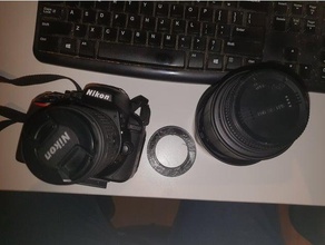 sigma 70-300mm dl macro lens nikon d5300 adapter camera mount 3d print model - Mito3D