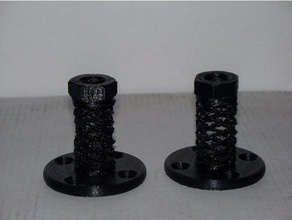 double spring vibration dampening threaded mounting flange flexible filament replacement parts 3d print model - Mito3D
