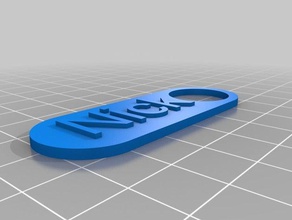 nick keychain keychains customized 3d print model - Mito3D