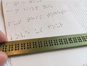 braille slate one line fdm printable learning blind writer brailleslate visual impairment visually impaired 3d print model - Mito3D