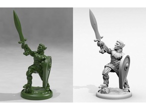 elven dragon paladin toy game accessories dd dnd dungeons dragons figure miniature miniatures roleplaying rpg tabletop wargaming 3d print model - Mito3D