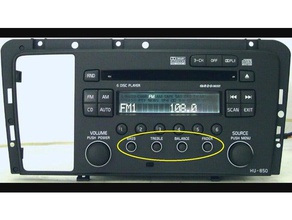 volvo stereo knobs basstreblebalancefade automotive replacement part 3d print model - Mito3D