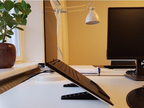 o dell xps 15 de arrecadação suporte computador laptop portátil notebook caderno titular 3d print model - Mito3D