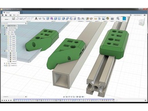 2020 profil trou de l'outil le bricolage L'imprimante 3d en aluminium cas couvercle forage cadre panneau 3d print model - Mito3D