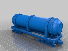 warhammer 40k vagón cisterna de trenes blindados 18 mm escala ho juegos 187 la fantasía 3d print model - Mito3D