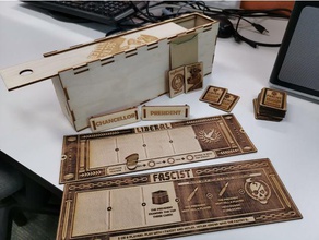 secret hitler laser cut game box games 3d print model - Mito3D