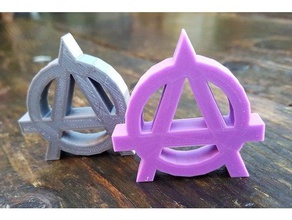 anarchy keyring keychains 3d print model - Mito3D