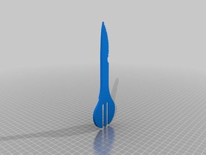colher, garfo faca 3 a 1 cozinha jantar 3d print model - Mito3D